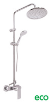 Shower faucets with overhead and hand shower