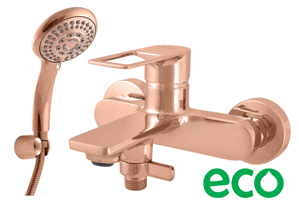 Bath lever mixer NIL ROSE GOLD POLISHED